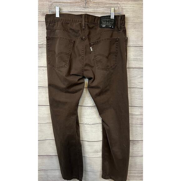 Levi’s 514 Brown Straight Leg Jeans Men’s 33x30 - Picture 4 of 12